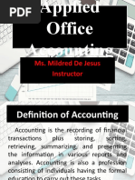 Lecture 1-Introduction To Applied Office Accounting