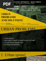 Urban Problems and Solutions