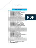 Daftar Nama: N O NPM Nama Mahasiswa