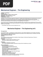 Mechanical Engineer - Tire Engineering (M/F)