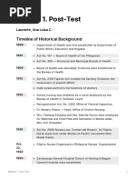 Module 1. Post-Test: Timeline of Historical Background