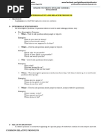 Interrogative and Relative Pronouns Lesson and Worksheet