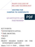 Kongunadu College of Engineering and Technology: Quantitative Aptitude Partnership