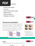 S03-Tercera Ley de La Termodinamica - Ecuación Vander Waals - Ecuación de Clapeyron