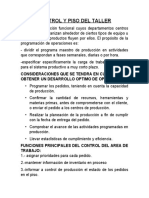 CONTROL Y PISO DEL TALLER Informe