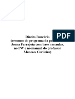 Direito Bancario Resumos Do Programa Da PDF