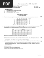 Final Assessment Test (FAT) - May 2017: Course: - Class NBR(S) : Slot: Time: Three Hours Max. Marks: 100