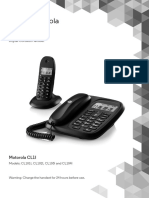 Corded Telephone With Digital Cordless Handset: Motorola CL1I