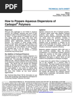 TDS-61 How To Prepare Aqueous Dispersions of Carbopol PDF