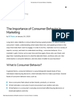 The Importance of Consumer Behavior in Marketing