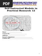 Self-Instructed Module in Practical Research 12