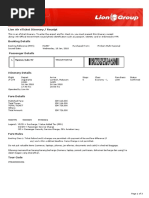 Lion Air Eticket Itinerary / Receipt