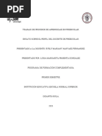 Ensayo Sobre El Perfíl Del Docente de Preescolar.