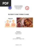 Handout For Tuberculosis: Silliman University Dumaguete City S.Y. 2020 - 2021