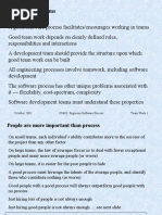 Development Teams: October 2001 CS603: Rigorous Software Process Team Work.1