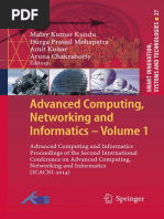 Advanced Computing, Networking and Informatics - Volume 1