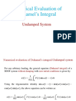 Numerical Evaluation of Duhamel's Integral: Undamped System