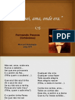 Analise Do Poema Nao Sei Ama Onde Era Fernando Pessoa