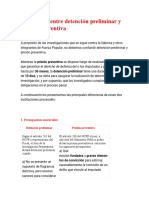 Diferencias Entre Detención Preliminar y Prisión Preventiva