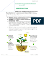 Ficha de Apoyo Del Área de Ciencia y Tecnologia Semana 27 PDF