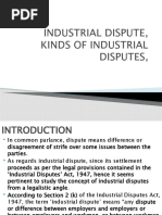 Industrial Dispute, Kinds of Industrial Disputes