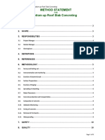 Method Statement Bottom Up Roof Slab Concreting: Page 1 of 10