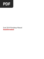 Ford 7810 Workshop Manual: Read/Download