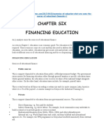 Chapter Six Financing Education