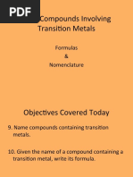 Ionic Compounds Involving Transition Metals: Formulas & Nomenclature