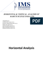 Horizontal & Vertical Analysis of Maruti Suzuki India LTD