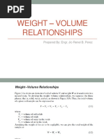 Weight - Volume Relationships: Prepared By: Engr. Jio Renel B. Perez