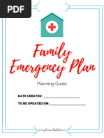 Family Emergency Plan - Planning Guide With Checklists