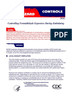 Controlling Formaldehyde Exposures During Embalming: Local Exhaust Ventilation