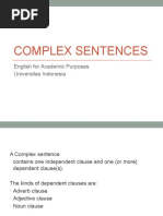 COMPLEX SENTENCES - Ms Raisha