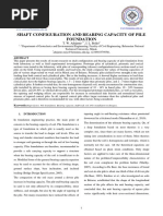 Shaft Configuration and Bearing Capacity of Pile Foundation: T. W. Adejumo, I. L. Boiko