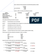 Audit of Investments - Equity Securities Supplementary Problems