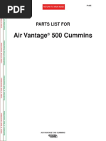 Air Vantage 500 Cummins: Parts List For