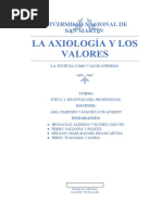 La Axiología y Los Valores - Informe Grupal