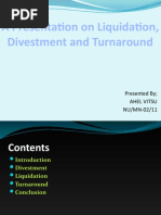 A Presentation On Liquidation, Divestment and Turnaround