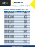 Listado de Beneficiarios Subsidio PDF