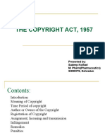 The Copyright Act 1957 by Sudeep Kothari, SGRRITS Dehradun