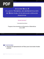 Clase-2 Teorema de Representación de Riesz para Funcionales Lineales Positivos