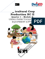 Agricultural Crop Production NC II: Using Farm Tools and Equipment (Ufte)