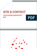 Site & Context: Studio Desain Arsitektur Ii 2019