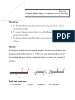 Shear Force and Bending Moment