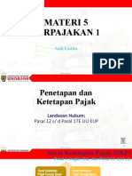 MATERI 5 Penetapan Dan Ketetapan Pajak