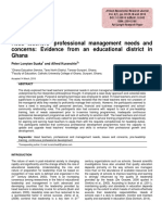 Head Teachers' Professional Management Needs and Concerns: Evidence From An Educational District in Ghana