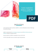 Acute Respiratory Distress Syndrome: By: Ben Meron Michal