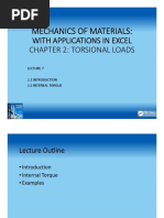 Mechanics of Materials:: With Applications in Excel Chapter 2: Torsional Loads