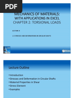 Mechanics of Materials:: With Applications in Excel Chapter 2: Torsional Loads